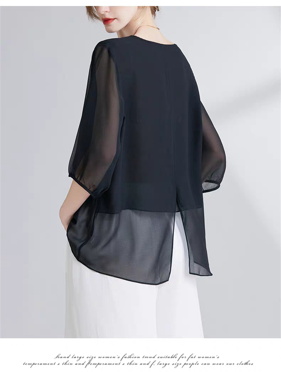 Korean Style Chiffon Plus-Size - Women Fashion Blouse recensione e prezzo