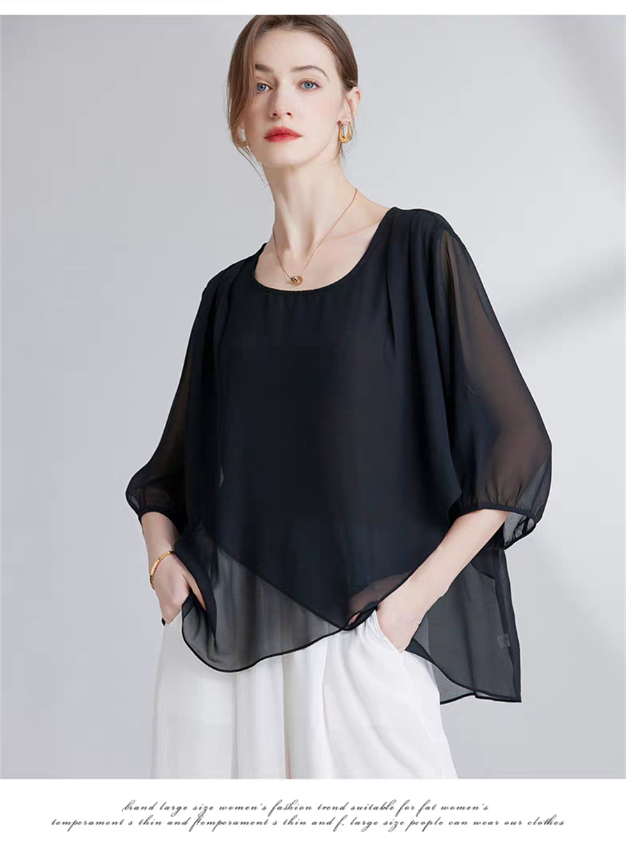 Korean Style Chiffon Plus-Size - Women Fashion Blouse recensione e prezzo