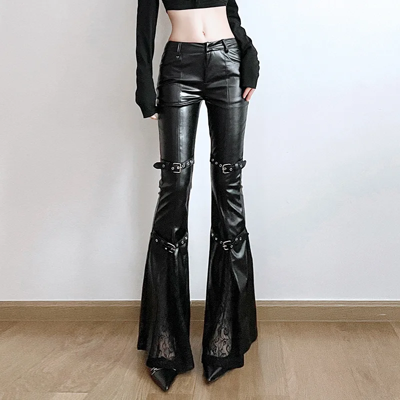 Women's PU Leather Flare Pants - Women'S Fashion Trousers recensione e prezzo