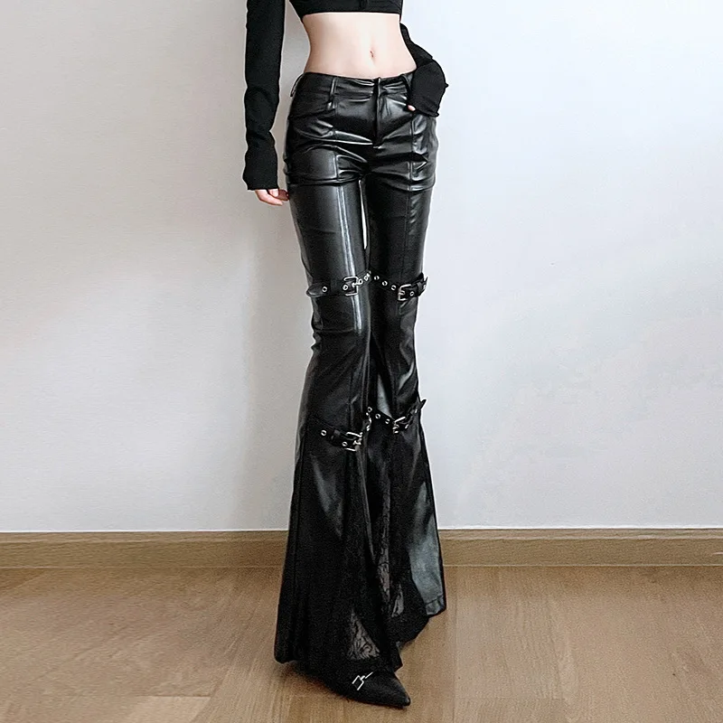 Women's PU Leather Flare Pants - Women'S Fashion Trousers recensione e prezzo