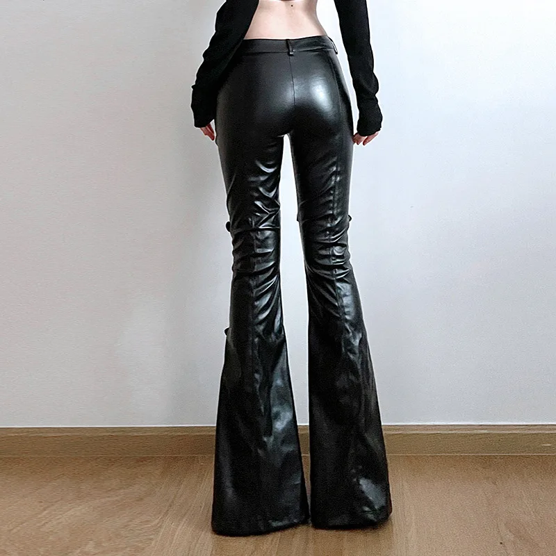 Women's PU Leather Flare Pants - Women'S Fashion Trousers recensione e prezzo