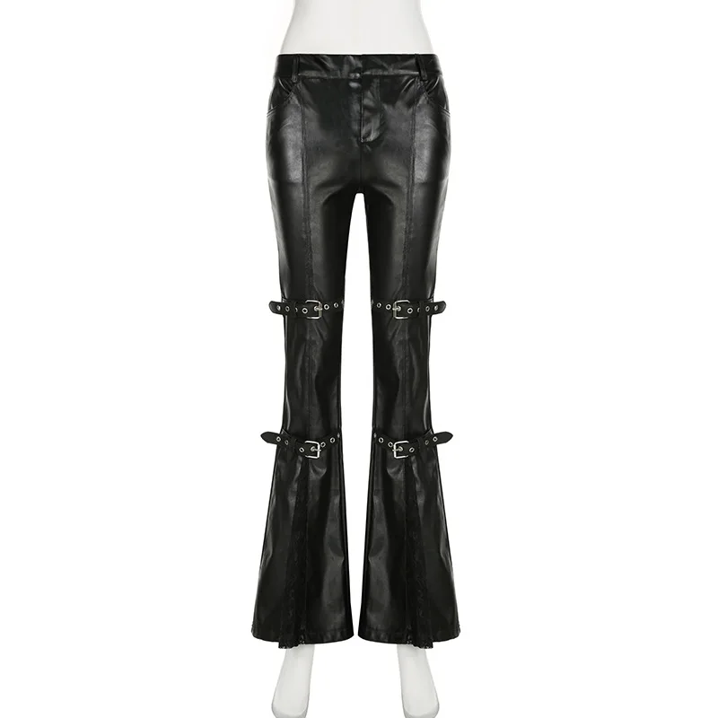 Women's PU Leather Flare Pants - Women'S Fashion Trousers recensione e prezzo
